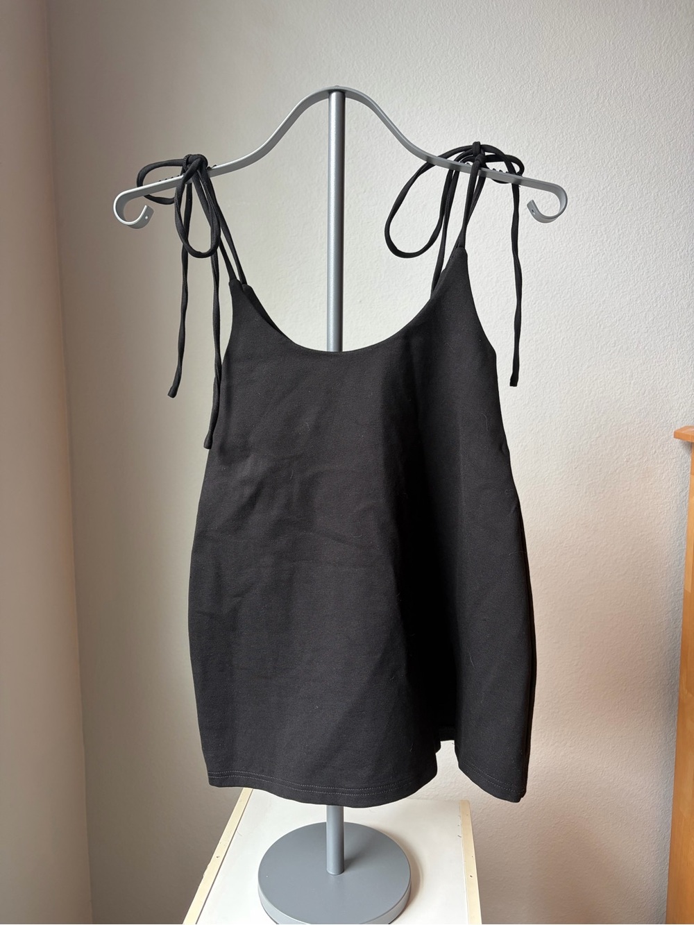 Tiger Mist Black Tie-Shoulder Camisole